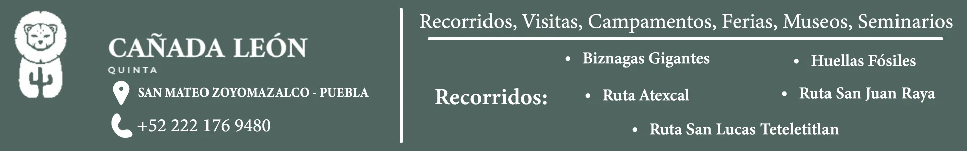 Banner Web (Cañada Leon - Resize 1920 x 300)